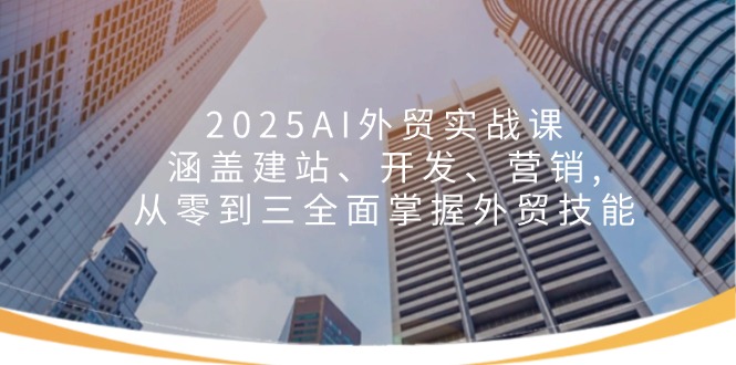 2025AI外贸实战课：涵盖建站、开发、营销, 从零到三全面掌握外贸技能-云创堂