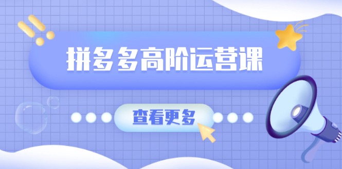 拼多多高阶运营课：极致群爆款玩法，轻付费无尽复制，打造单品爆款之路-元数科技